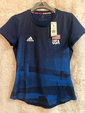 adidas Women USA Volleyball Primeblue Jersey Tee FK1029
